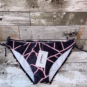 Lanmiya Black White and Pink Bikini Bottom Size XL